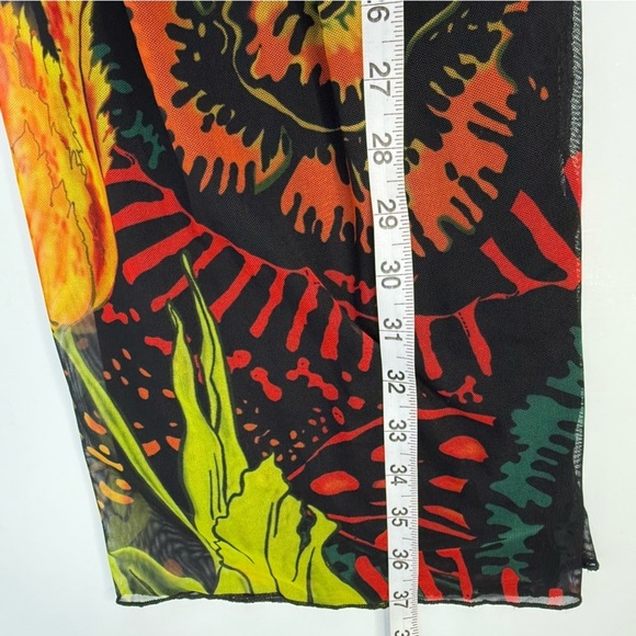 Desigual Christian Lacroix Black Mesh Dress Size L Floral ASO Katie Holmes - Picture 13 of 16